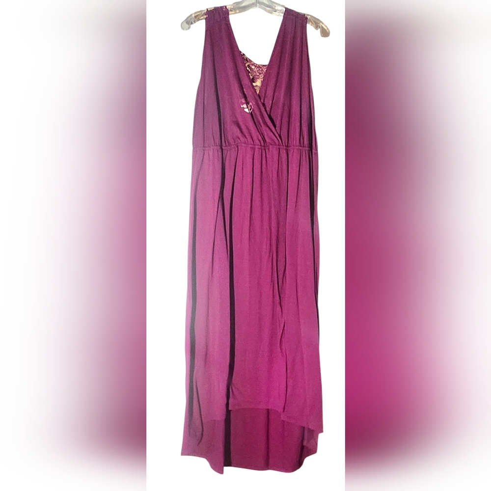 Faded Glory Elegant Sleeveless Purple Dress, Size 4X